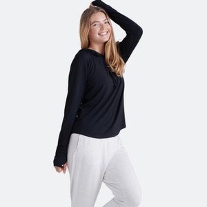 Meundies Black Pullover Hoodie Size XL